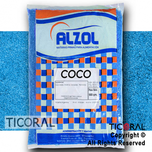 COCO RALLADO CELESTE X1/2KG ALZOL x 1